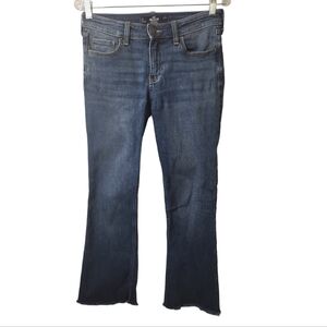 Hollister Women's Low-Rise Bootcut Soft Stretch Frayed Medium Wash Jeans Size 4R